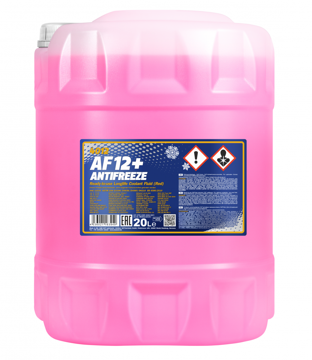 MANNOL 4012 Antifreeze AF12+(-40*C) Longlife, 20л
