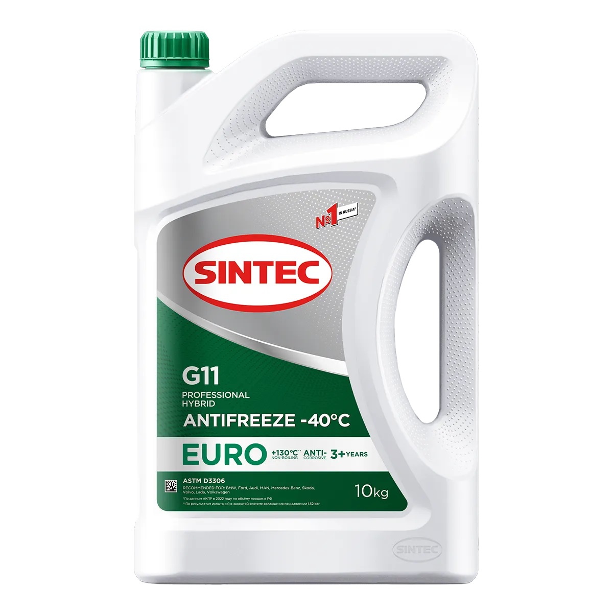 Антифриз SINTEC Euro(-40) 10кг G11 (зеленый)