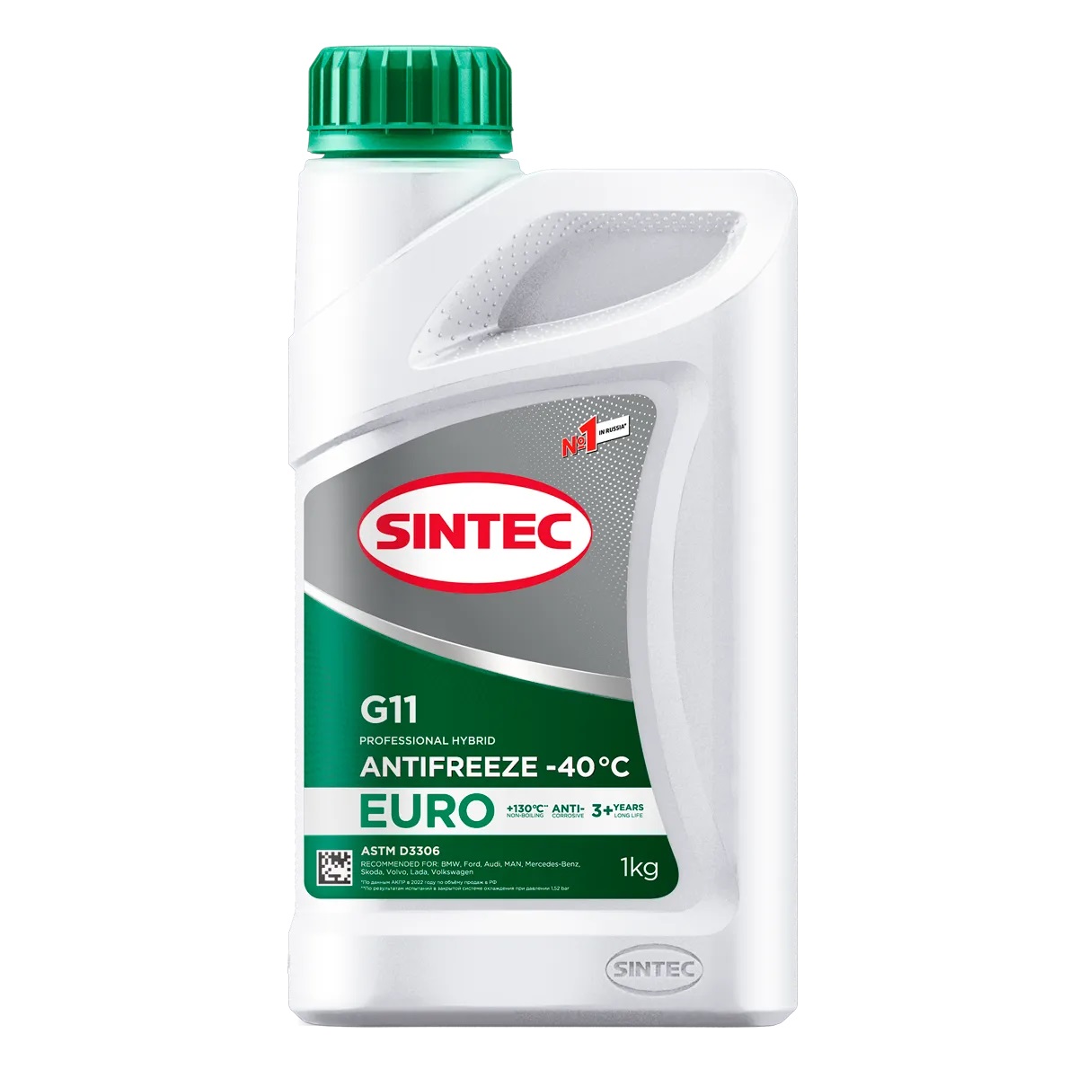 Антифриз SINTEC Euro(-40) 1кг G11 (зеленый)