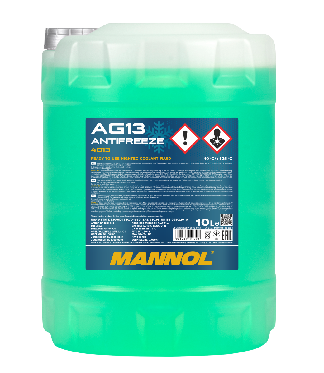 MANNOL 4013 Antifreeze AG13 (-40 °C) Hightec, 10л