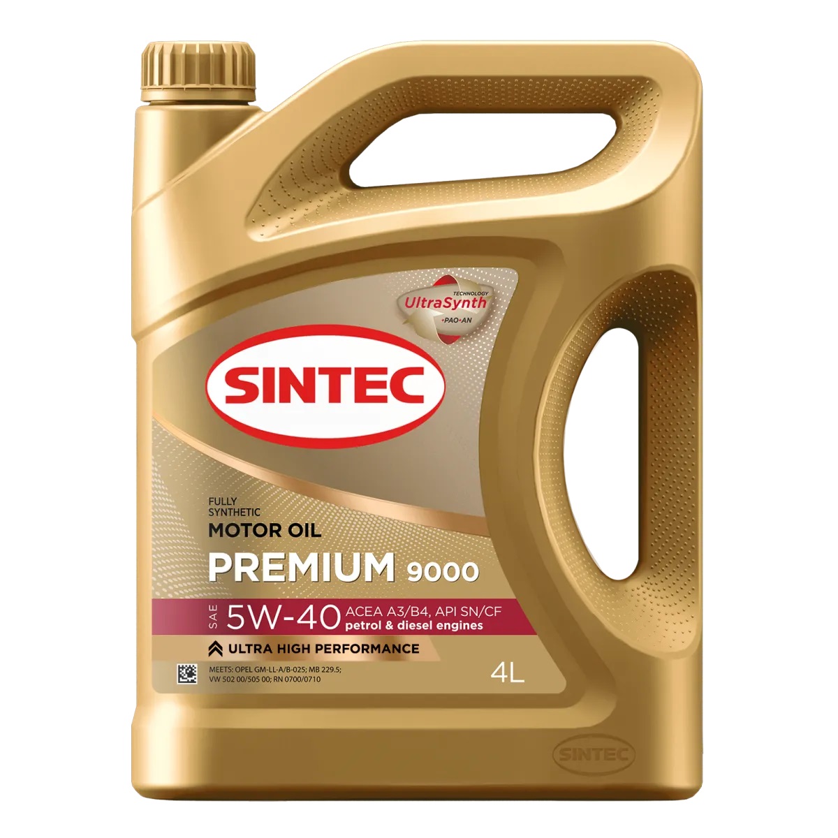 SINTEC Premium 9000 синт 5W40 ACEA  A3/B4, 4л