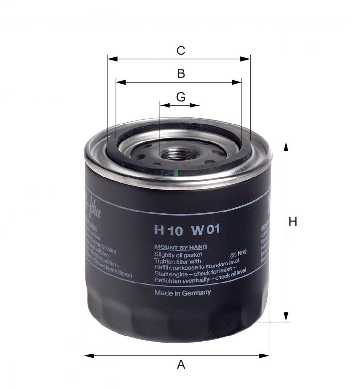 Hengst H10W01 Фильтр масляный (W 920/21)