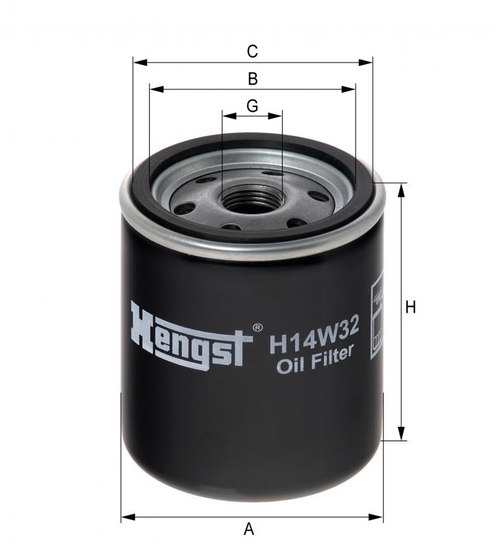 Hengst H14W32 фильтр масляный (W 712/83)