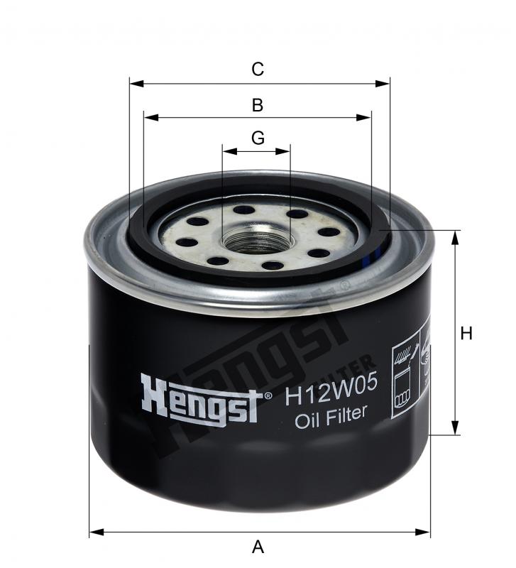 Hengst H12W05 Фильтр масляный (W 914/2, GB-102M)