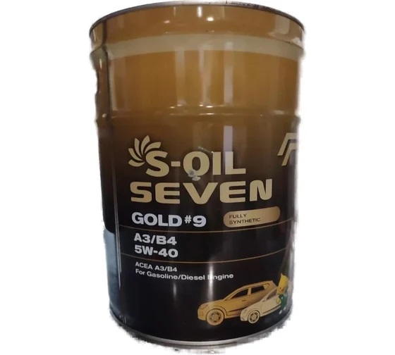 S-OIL 7 GOLD #9 A3/B4 5W-40, 20л