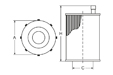 SCT SH4036 Фильтр масляный (HU 831 x)