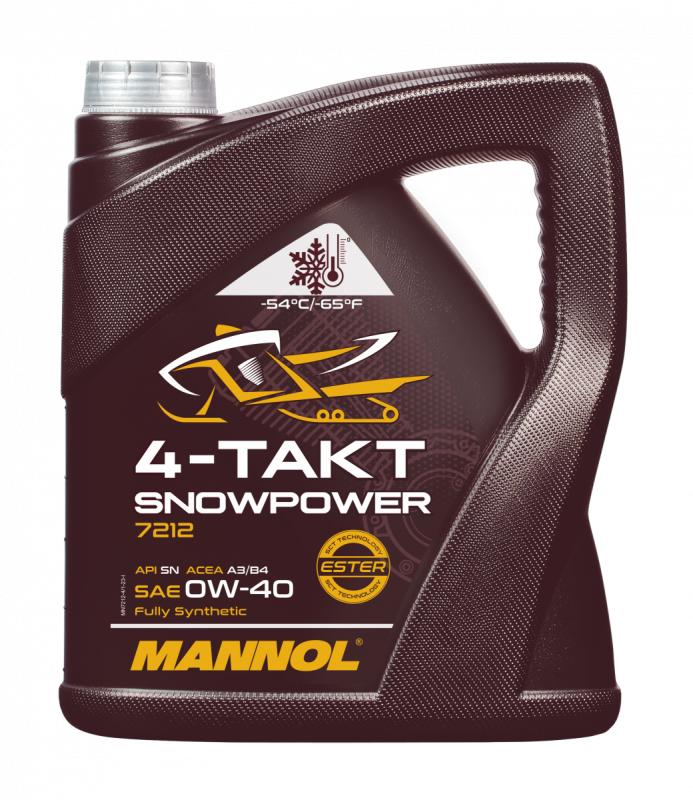 MANNOL 7212 4-Takt Snowpower 0w-40, 4л