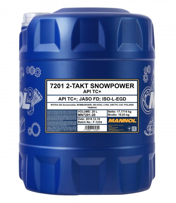 MANNOL 7201 2-Takt Snowpower, 20л