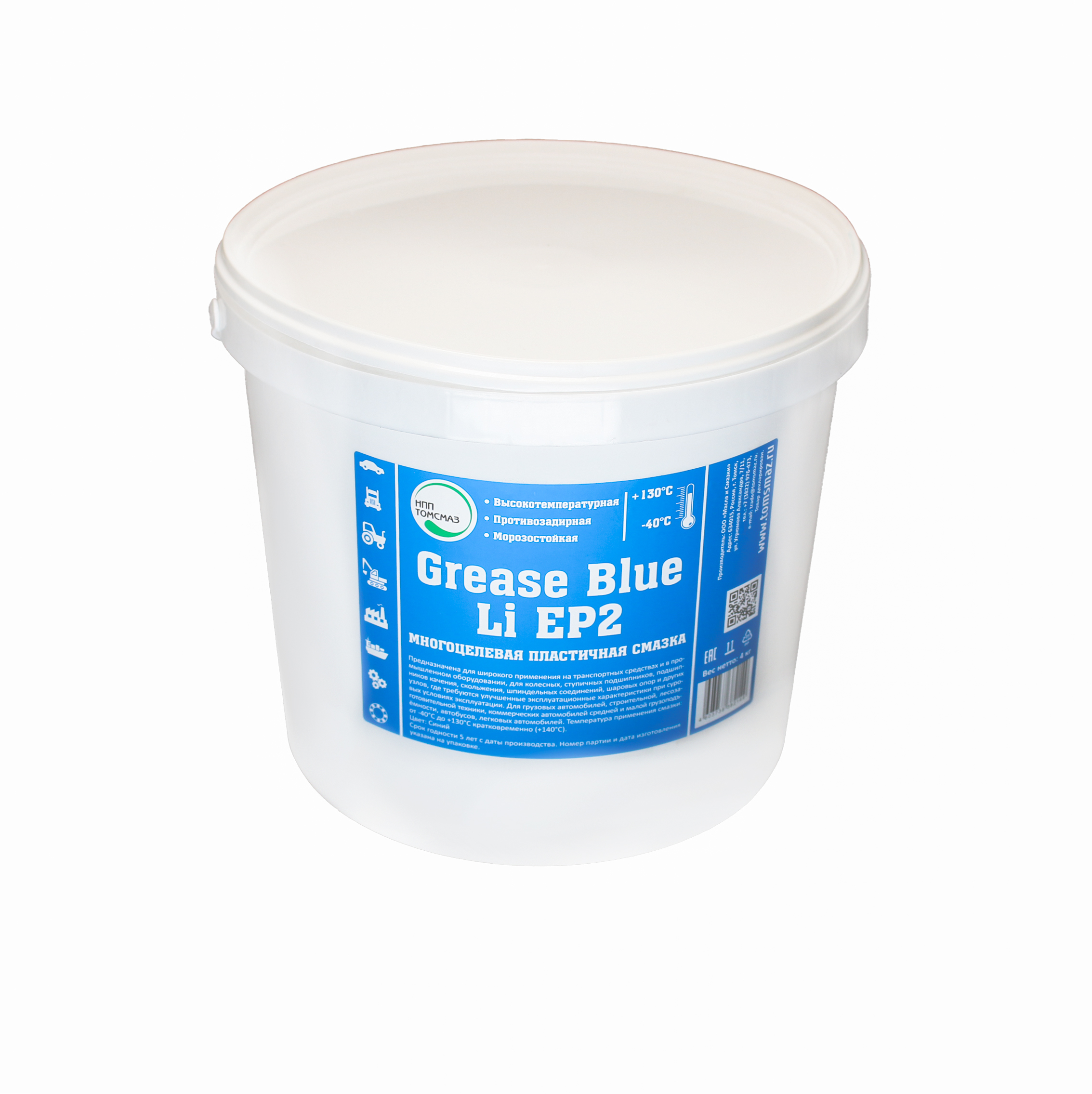 GREASE BLUE (Li) EP2 (ведро пласт. 4 кг) ТОМСМАЗ