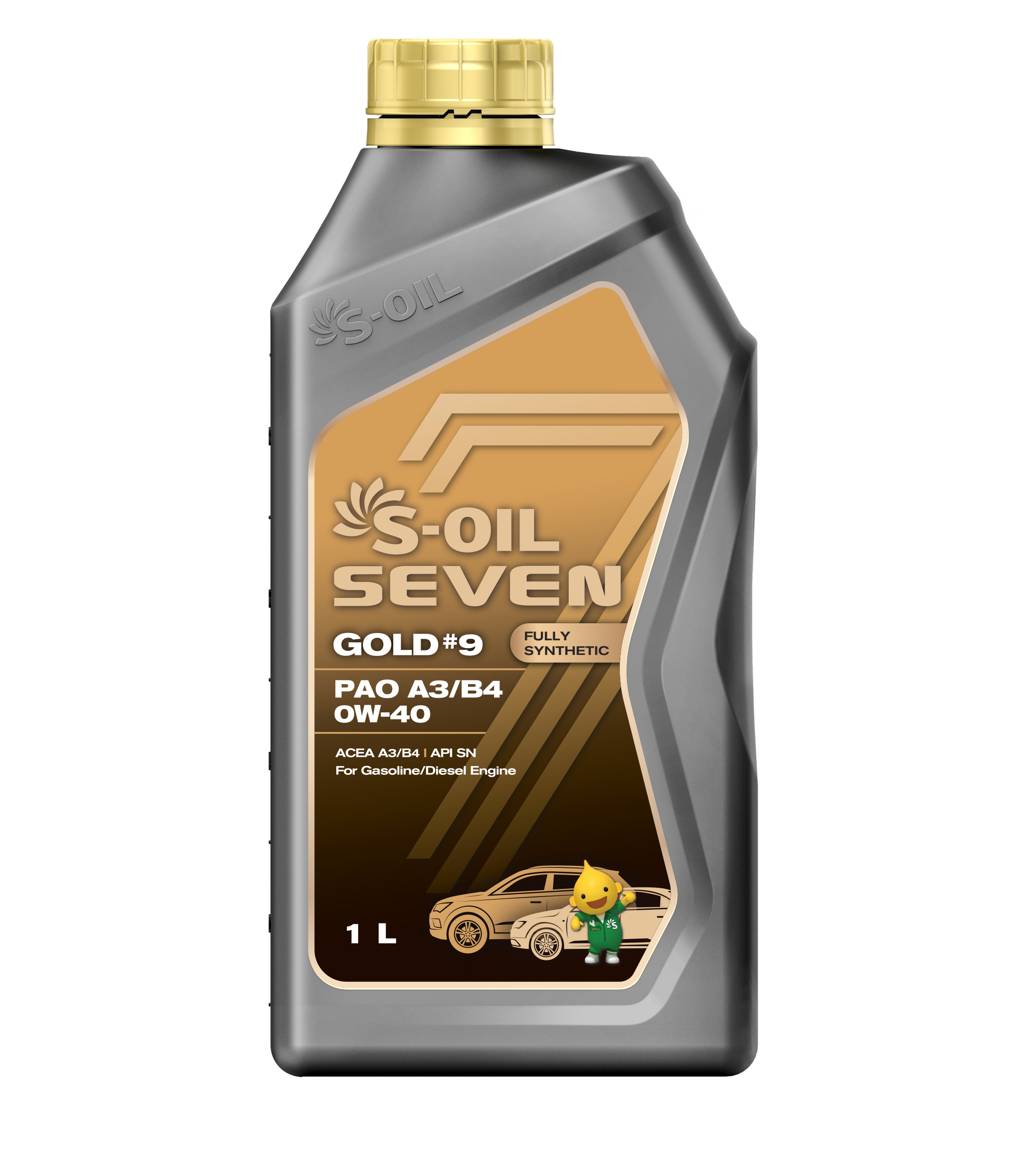 S-OIL 7 GOLD #9 PAO A3/B4 0W-40, 1л
