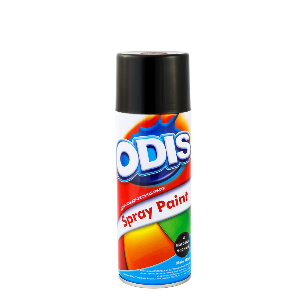 4 Краска-спрей ODIS матовый черный