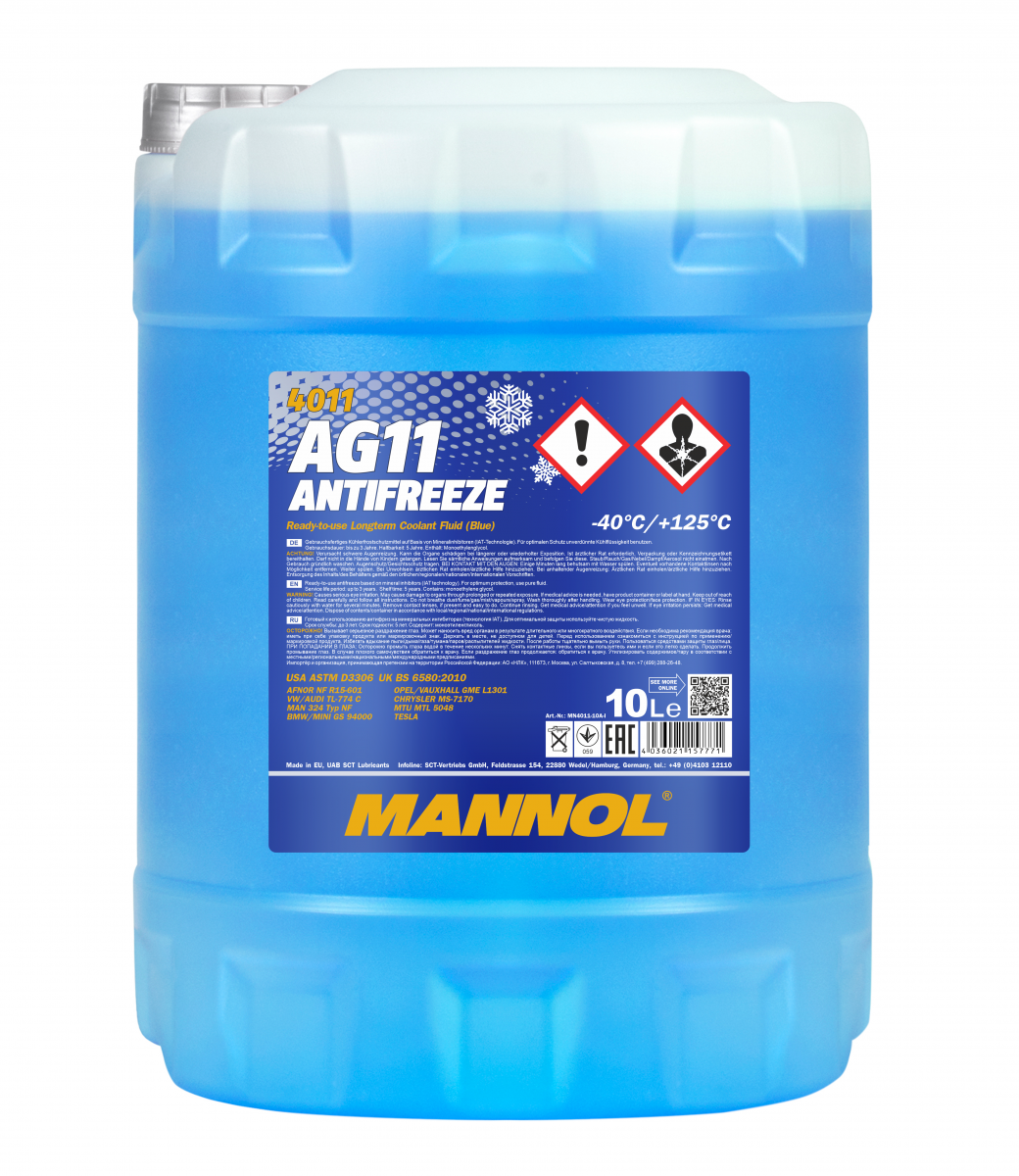 MANNOL 4011 Antifreeze AG11 (-40 °C) Longterm, 10л