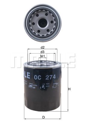 Knecht OC 274 фильтр масляный (W 9066)