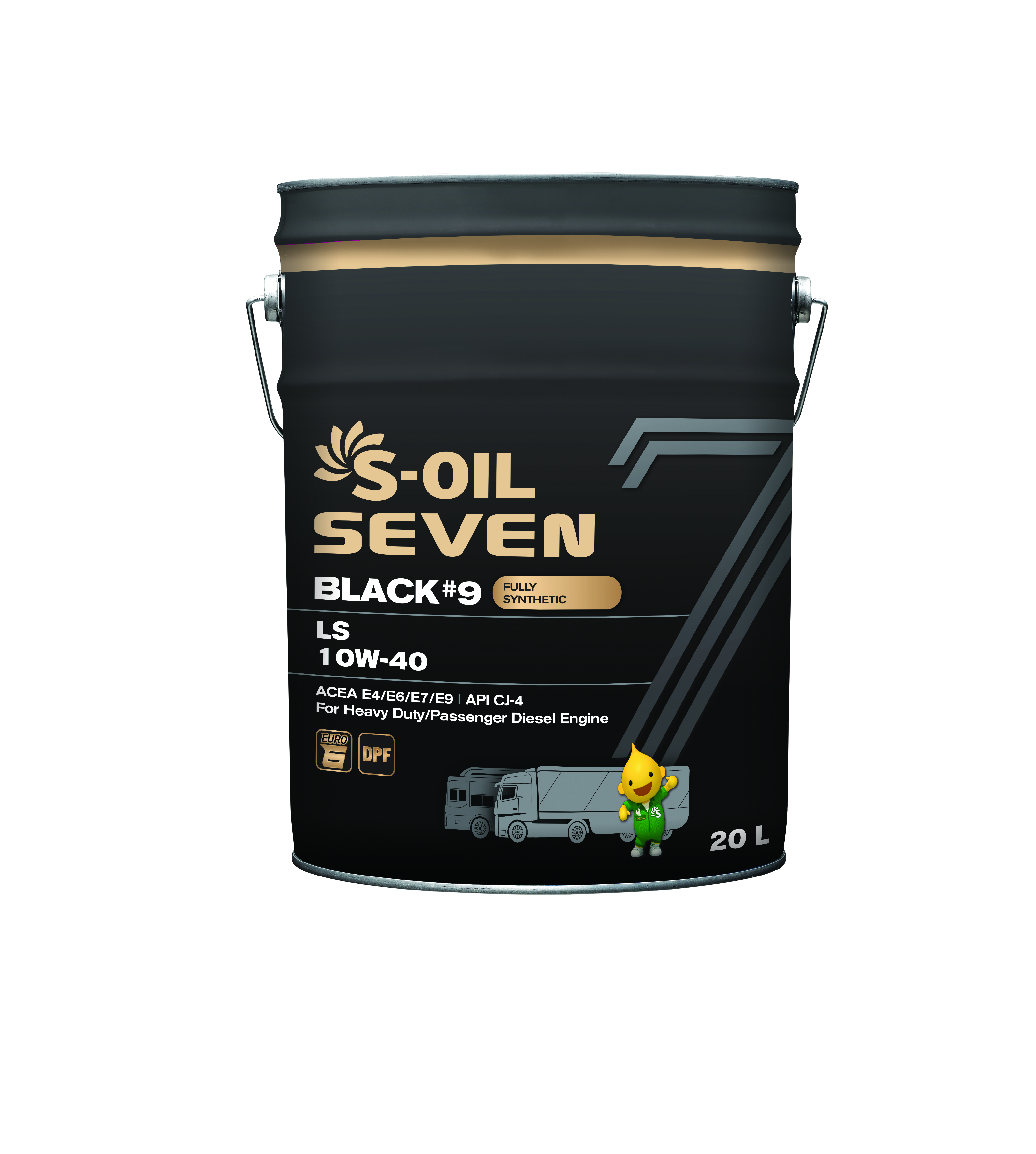 S-OIL 7 BLACK #9 LS 10W-40, 20л