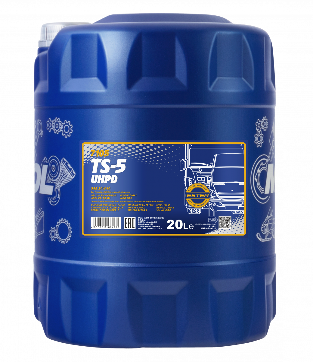 MANNOL 7105 TS-5 10W-40 UHPD, 20л