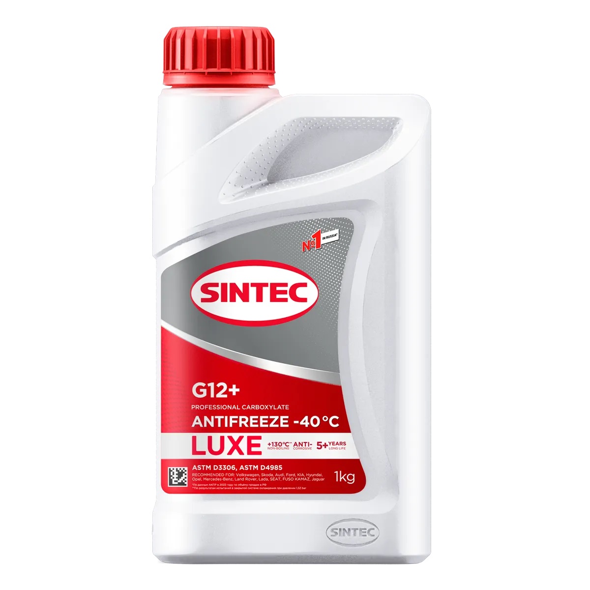 Антифриз SINTEC Luxe(-40) 1кг G12+ (красный)