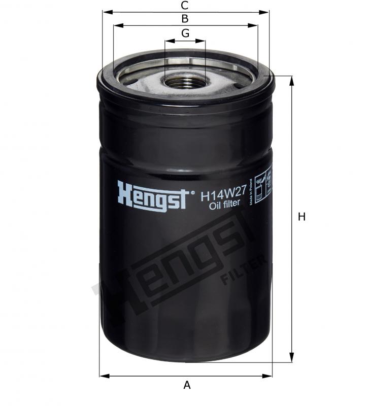 Hengst H14W27 (W 719/30) фильтр масляный