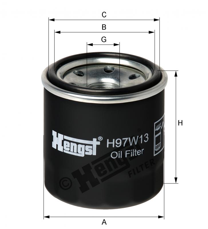 Hengst H97W13 фильтр масляный (W 67/2)