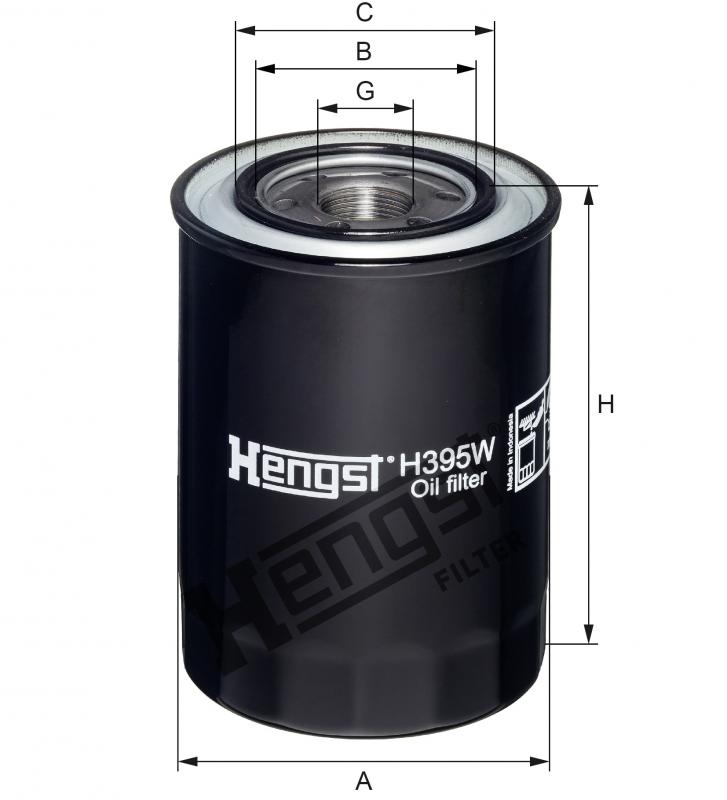 Hengst H395W Фильтр масляный (W 9069)