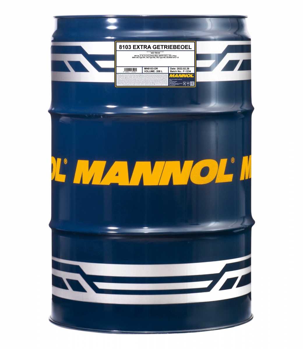 MANNOL 8103 Extra Getriebeoel LS 75W-90 GL-4/GL-5, 208л